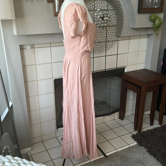Free people cut out waist backless w/ wrap top small in a pinky peach color - Picture 9 of 12